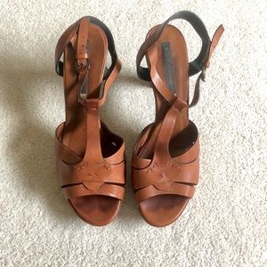 Alberto Fermani T-Strap Platform Sandals